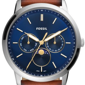 Fossil Herrklocka FS5903 Neutra Minimalist Blå/Läder Ø42 mm