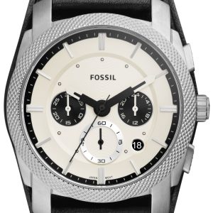 Fossil Herrklocka FS5921 Machine Vit/Läder Ø42 mm