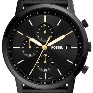 Fossil Herrklocka FS5943 Minimalist Svart/Stål Ø42 mm