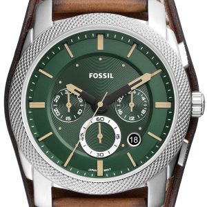 Fossil Herrklocka FS5962 Machine Grön/Läder Ø42 mm