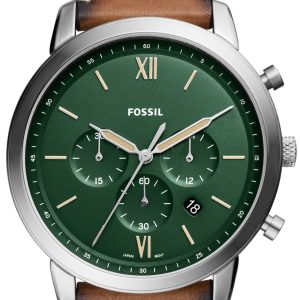 Fossil Herrklocka FS5963 Neutra Grön/Läder Ø44 mm