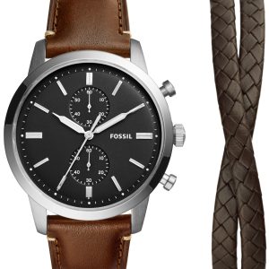 Fossil Herrklocka FS5967SET Townsman Svart/Läder Ø44 mm