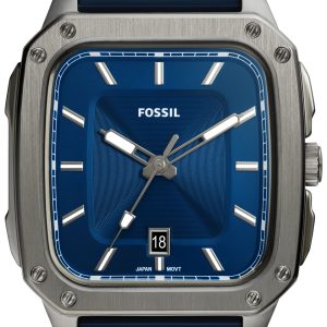 Fossil Herrklocka FS5979 Inscription Blå/Gummi Ø42 mm