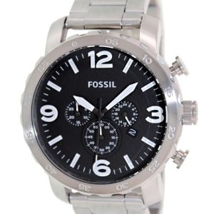 Fossil Herrklocka JR1353 Nate Svart/Stål Ø50 mm