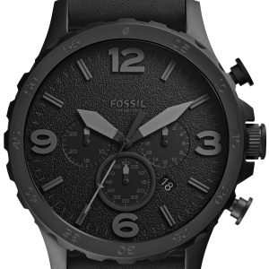 Fossil Herrklocka JR1354 Nate Svart/Läder Ø50 mm