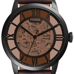 Fossil Herrklocka ME3098 Townsman Skelettskuren/Läder Ø44 mm