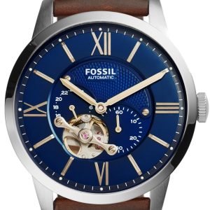 Fossil Herrklocka ME3110 Mechanical Blå/Läder Ø44 mm