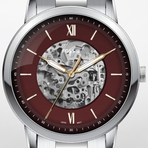 Fossil Herrklocka ME3209 Neutra Röd/Stål Ø44 mm