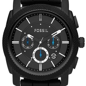 Fossil Machine Herrklocka FS4487IE Svart/Gummi Ø45 mm