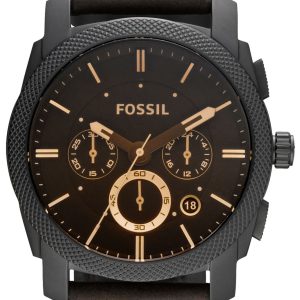 Fossil Machine Herrklocka FS4656IE Svart/Läder Ø42 mm