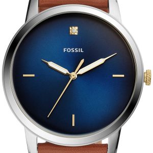 Fossil The Minimalist Herrklocka FS5499 Blå/Läder Ø44 mm