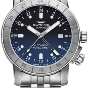 Glycine Airman Herrklocka GL0064 Blå/Stål Ø42 mm