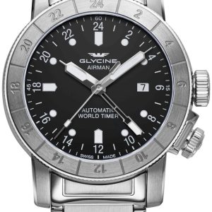 Glycine Airman Herrklocka GL0154 Grå/Stål Ø44 mm