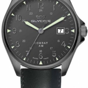 Glycine Combat 6 GL0297 Svart/Läder Ø43 mm