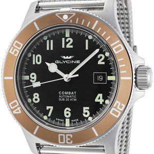 Glycine Combat GL0090 Svart/Stål Ø42 mm