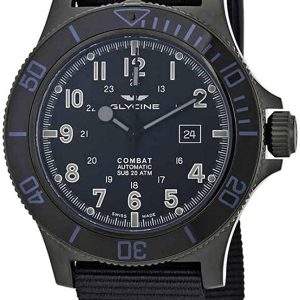 Glycine Combat GL0098 Svart/Textil Ø48 mm