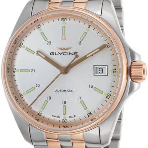 Glycine Combat GL0108 Silverfärgad/Roséguldstonat stål Ø36 mm