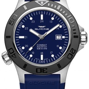 Glycine Combat Herrklocka GL0038 Blå/Gummi Ø46 mm