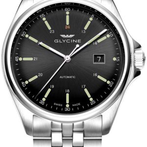 Glycine Combat Herrklocka GL0101 Svart/Stål Ø43 mm