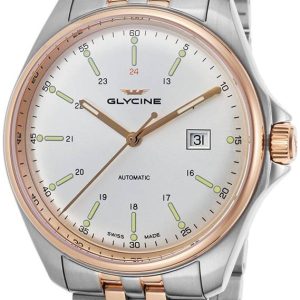 Glycine Combat Herrklocka GL0104 Silverfärgad/Roséguldstonat stål