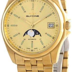 Glycine Combat Herrklocka GL0247 Gul/Guldtonat stål Ø36 mm