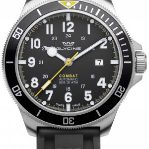 Glycine Combat Sub GL0274 Svart/Gummi Ø46 mm