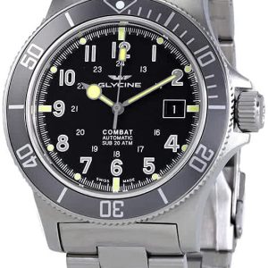 Glycine GL0076 Combat Svart/Stål Ø42 mm