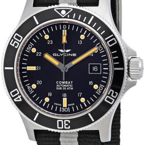 Glycine GL0083 Combat Svart/Textil Ø42 mm