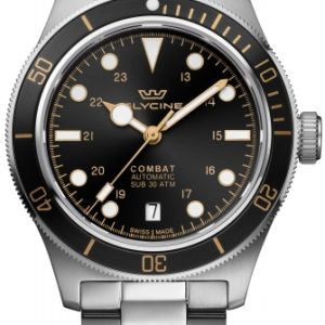 Glycine GL0401 Combat Sub Svart/Stål Ø39 mm