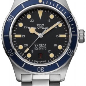 Glycine GL0403 Combat Sub Svart/Stål Ø39 mm