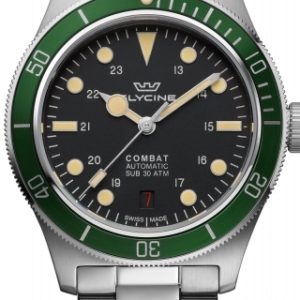 Glycine GL0404 Combat Sub Svart/Stål Ø39 mm