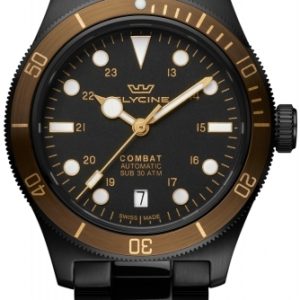 Glycine GL0409 Combat Sub Svart/Stål Ø39 mm