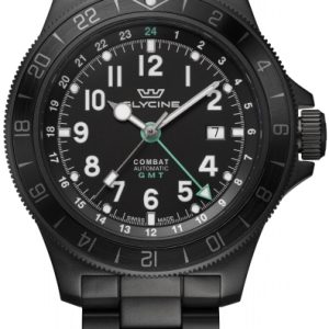 Glycine Herrklocka GL0332 Combat Sub Svart/Stål Ø46 mm