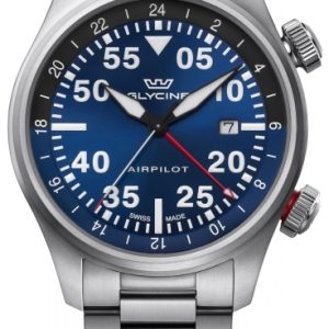 Glycine Herrklocka GL0348 Airpilot GTM Blå/Stål Ø44 mm