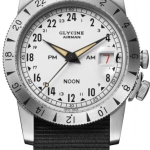 Glycine Herrklocka GL0376 Airman Vintage Vit/Textil Ø40 mm