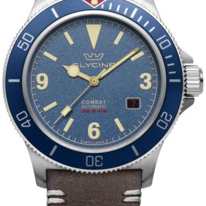 Glycine Herrklocka GL0417 Combat Blå/Läder Ø42 mm