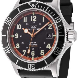 Glycine Herrklocka GL0431 Combat Svart/Gummi Ø42 mm