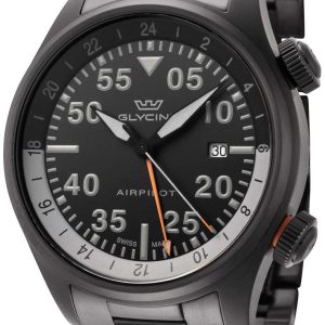 Glycine Herrklocka GL0434 Airpilot Gmt Svart/Stål Ø44 mm