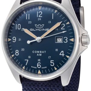 Glycine Herrklocka GL0457 Combat Blå/Läder Ø43 mm