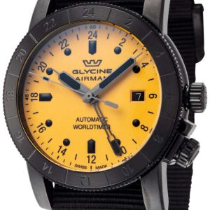 Glycine Herrklocka GL0462 Combat Orange/Läder Ø42 mm