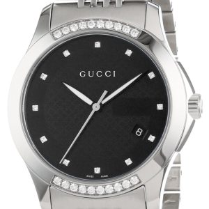 Gucci 126 MD Herrklocka YA126408 Svart/Stål Ø38 mm