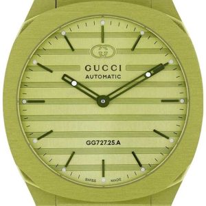 Gucci 25H Damklocka YA163316 Grön/Stål Ø40 mm