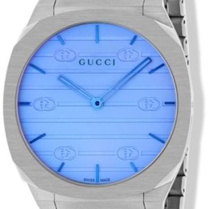 Gucci 25H Damklocka YA163408 Blå/Stål Ø38 mm