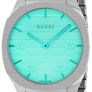 Gucci 25H Damklocka YA163409 Blå/Stål Ø38 mm