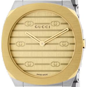 Gucci 25H Damklocka YA163502 Guldtonad/Stål Ø30 mm