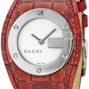 Gucci Damklocka YA104522 Silverfärgad/Läder Ø31 mm