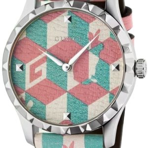 Gucci Damklocka YA1264205 G-Timeless Flerfärgad/Läder Ø38 mm