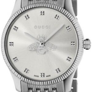 Gucci Damklocka YA1265019 G-Timeless Silverfärgad/Stål Ø29 mm