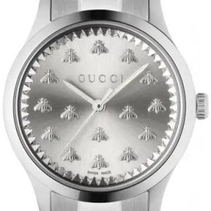 Gucci Damklocka YA1265031 G-Timeless Silverfärgad/Stål Ø32 mm