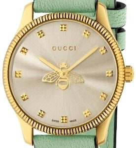 Gucci Damklocka YA1265040 G-Timeless Silverfärgad/Läder Ø29 mm